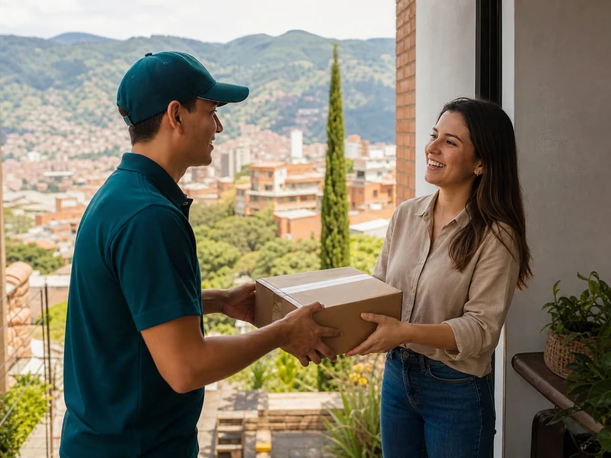 Entrega de un pedido personalizado en Colombia