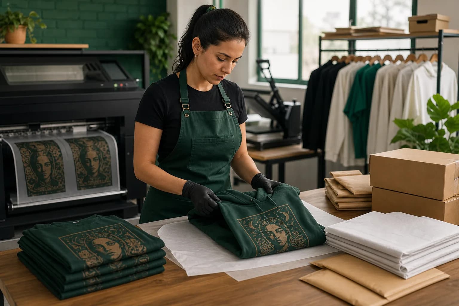 Equipo preparando un pedido personalizado para despacho
