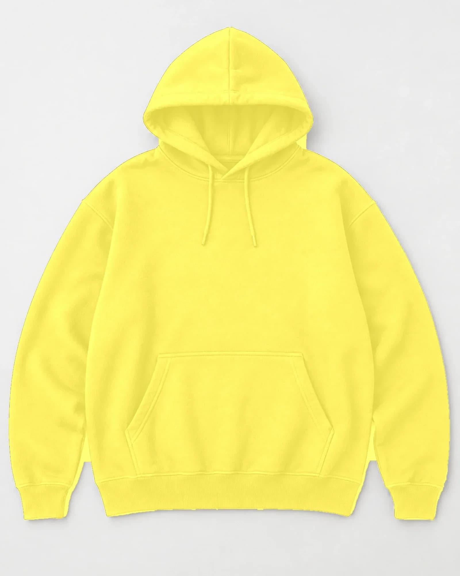 Buzo Capucha Perchado Unisex, color Amarillo Claro