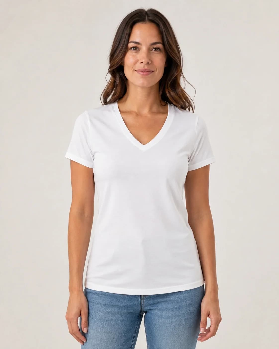 Camiseta Essential V Mujer, color Amarillo
