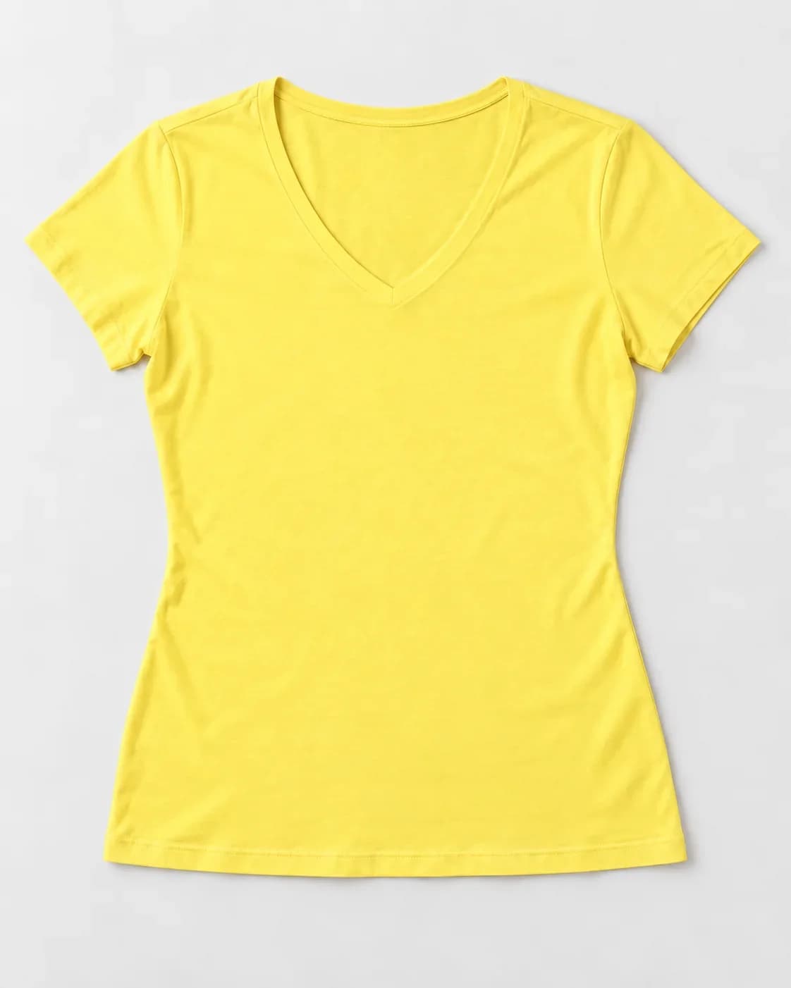 Blusa Stretch V Sofía Mujer, color Amarillo Claro