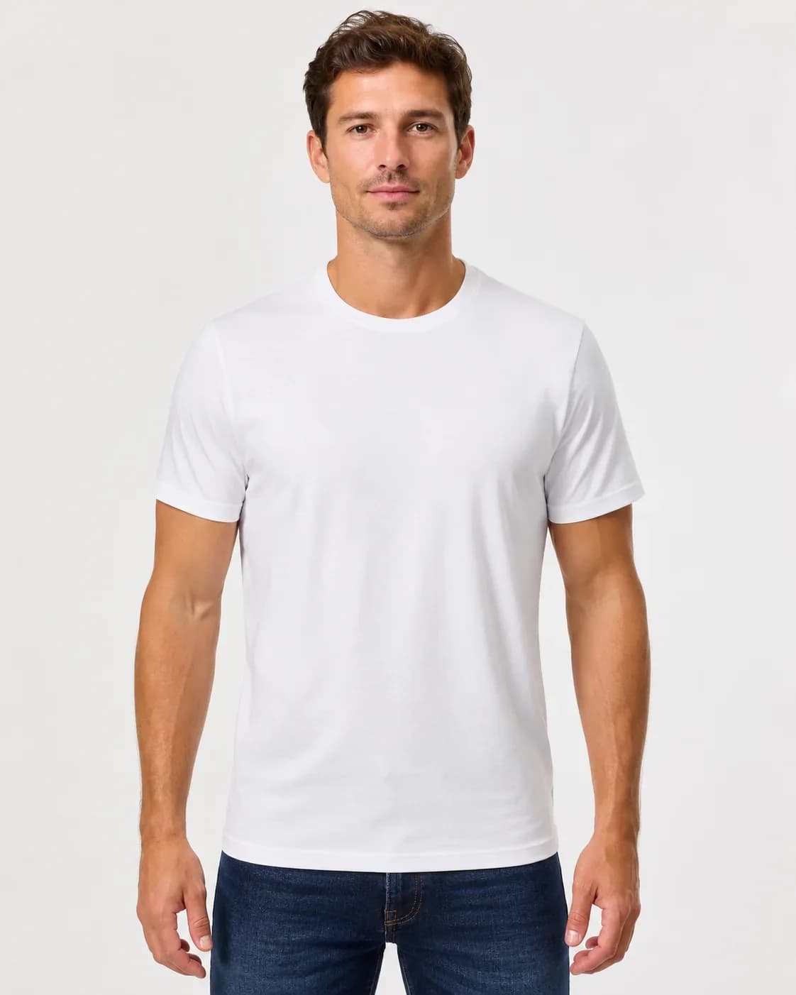 Camiseta Stretch Essential Hombre, color Capuchino