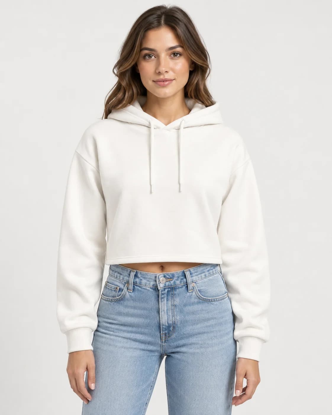 Hoodie Crop Eco Mujer