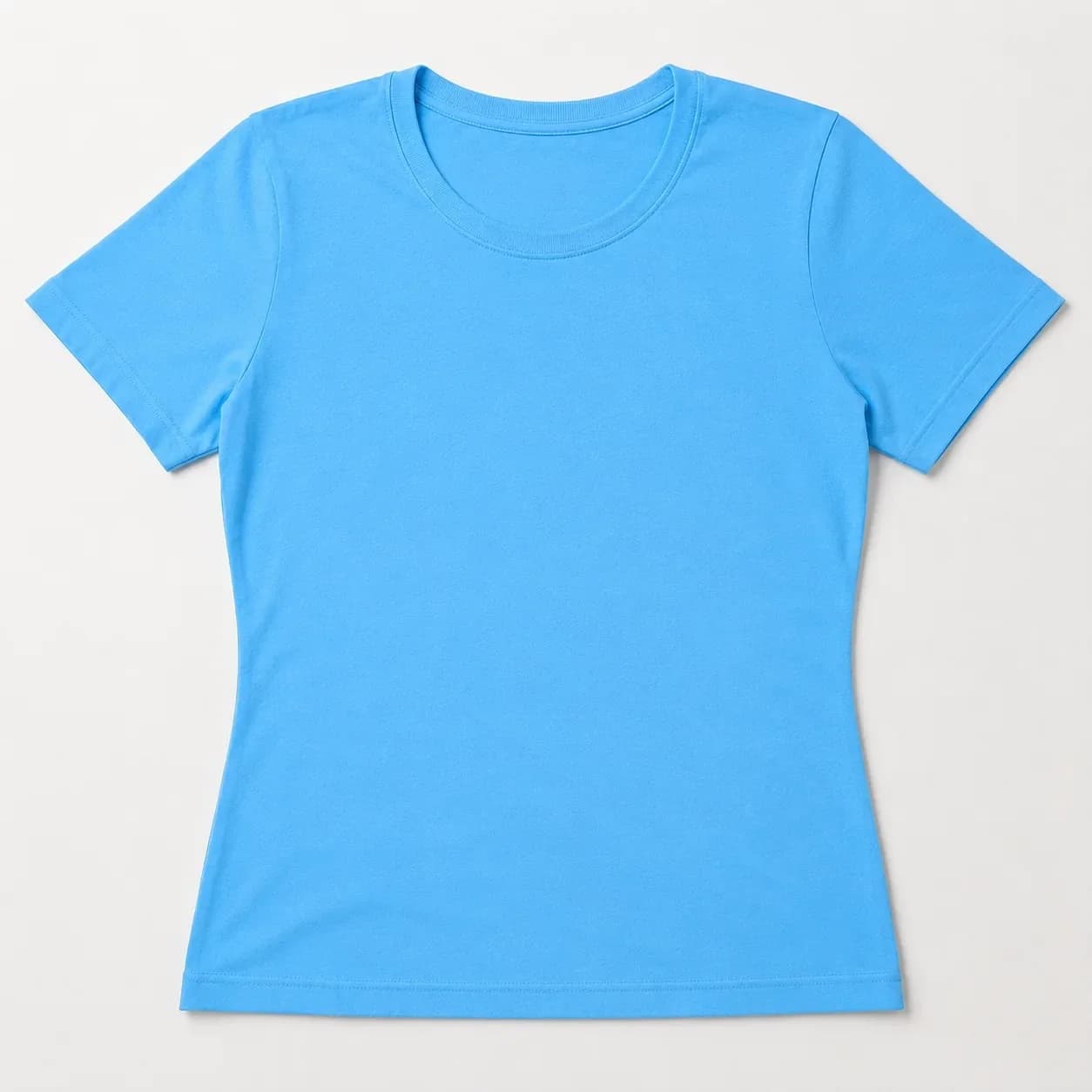 Camiseta Essential Cuello Redondo Mujer, color Agua